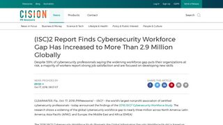 (ISC)2 Report Finds Cybersecurity Workforce Gap Has Increased to ...