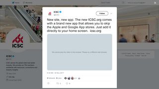 ICSC on Twitter: 