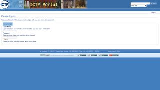 Log in - ICTP Portal