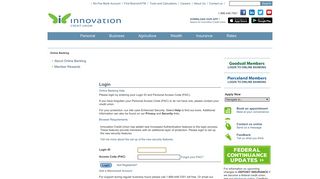 Innovation Credit Union - Online Banking