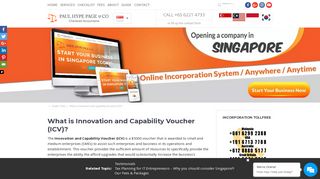 What is Innovation and Capability Voucher (ICV)? - Paul Hype Page