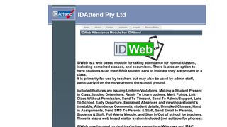 IDWeb - IDAttend Index