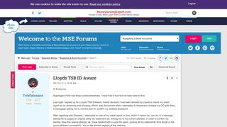 Lloyds TSB ID Aware - MoneySavingExpert.com Forums