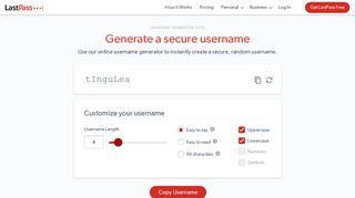 Username Generator | LastPass