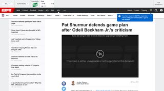 Pat Shurmur of New York Giants defends game plan after Odell ...