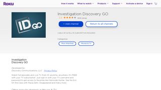 Investigation Discovery GO - Roku