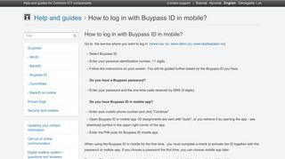 How to log in with Buypass ID in mobile? | eid.difi.no