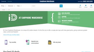 iD Mobile Phone Deals & Contracts | Carphone Warehouse