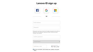 Lenovo ID sign up - Lenovo ID sign in