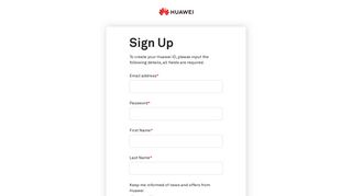 Sign Up - Huawei