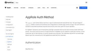 AppRole - Auth Methods - Vault by HashiCorp