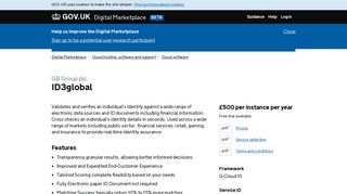 ID3global - Digital Marketplace
