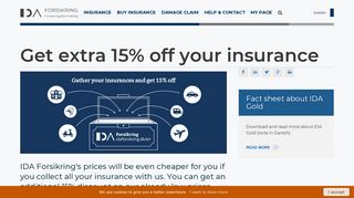 Get 15% off with IDA Guld | IDA Forsikring