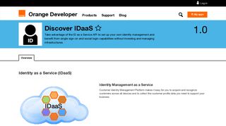Discover IDaaS – Overview – Orange Developer