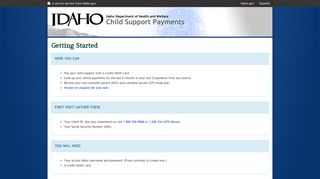 Pay Child Support - Idaho Department of Health and Welfare