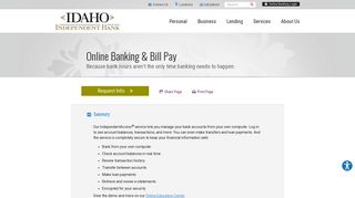 Online Banking & Bill Pay | Idaho Independent Bank | Boise, ID ...