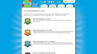 membership levels - the Idaho Lottery's VIP Club