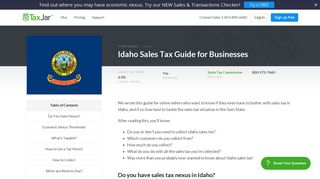 Idaho Sales Tax Guide for Businesses - TaxJar