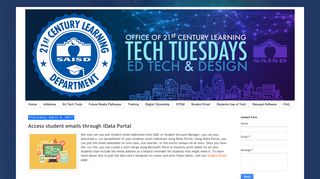 SAISD Ed Tech & Design: Access student emails through iData Portal