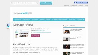 IDate1.com Reviews - Legit or Scam? - Reviewopedia