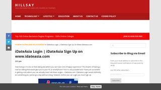 iDateAsia Login | iDateAsia Sign Up on www.idateasia.com - Hillsay