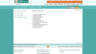 Pay Online - Credit Card - IDBI Bank