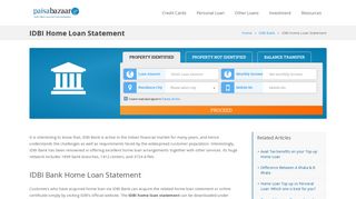 IDBI Home Loan Statement - IDBI Bank House Loan Statement in India