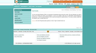 Pay Online | IDBI Bank Pay Online | Fund Transfer