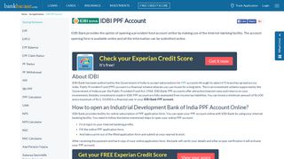 IDBI PPF Account - Calculator, Interest Rate - BankBazaar