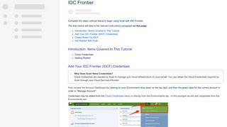 IDC Frontier - Documentation - Scalr Wiki