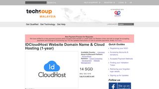 IDCloudHost Website Domain Name & Cloud Hosting (1-year ...