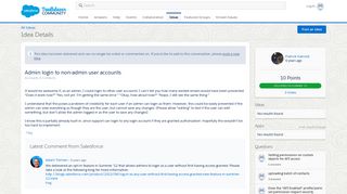 Admin login to non-admin user accounts - Ideas - Salesforce ...
