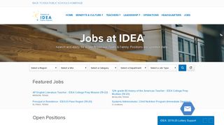 Jobs - IDEA Public Schools