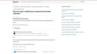 How to get a call history statement from Idea Cellular - Quora