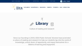 Library - IDEA Public Schools
