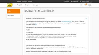 Post-paid Billing and Services - Idea