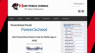 PowerSchool Portal - Hart Public Schools