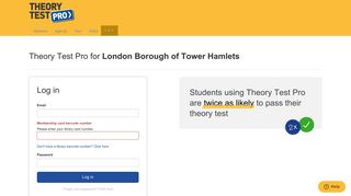 Log in to your account | Theory Test Pro