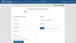 Fitness Professional Profile Signup - IDEA Health & Fitness Association