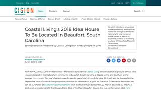 Coastal Living's 2018 Idea House To Be Located In Beaufort, South ...