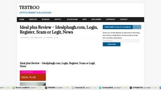 Ideal plus Review - Idealplusgh.com, Login, Register, Scam or Legit ...