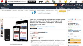 Amazon.com: Temp Stick Wireless Remote Temperature & Humidity ...