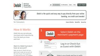 iDebit | for Consumers