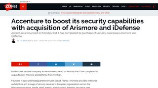 Accenture to boost its security capabilities with acquisition of Arismore ...