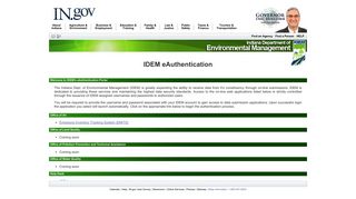 IDEM eAuthentication Portal - IN.gov