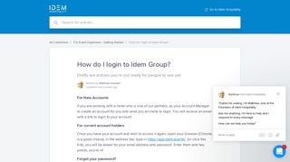 How do I login to Idem Group? | Idem Hospitality Help Center
