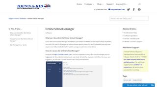 Online School Manager - CCSSVM Support