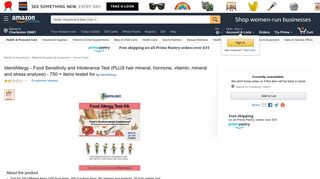 Amazon.com: IdentAllergy - Food Sensitivity and Intolerance Test ...