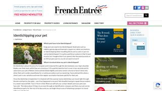 Identichipping your pet - French Entree