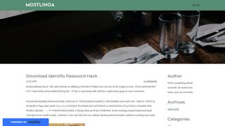 Download Identifix Password Hack - mostlinoa